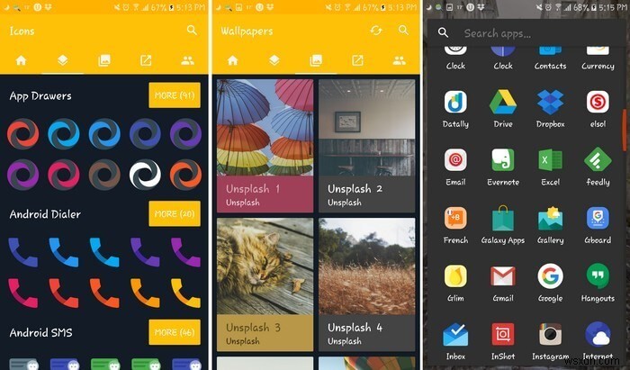6 of the Best Nova Launcher Themes for Android