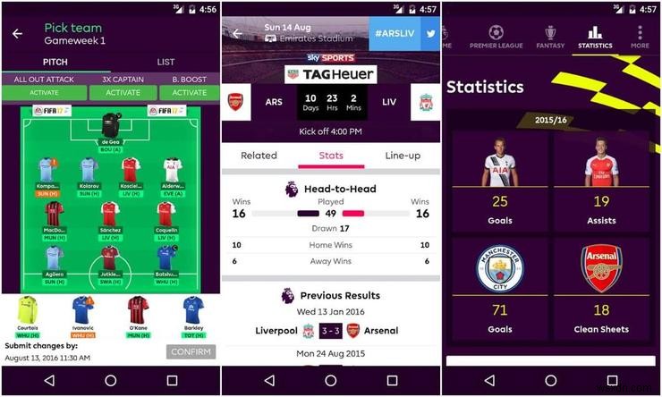5 of the Best Android Apps for Premier League Fans