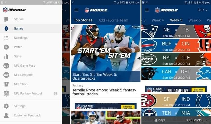 5 of the Best Android Apps for NFL Fans