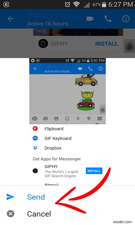 How to Send a Dropbox File in Facebook Messenger