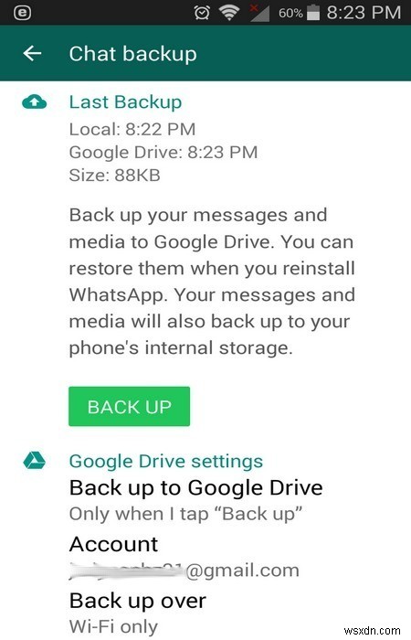 How to Back Up WhatsApp to Google Drive in Android