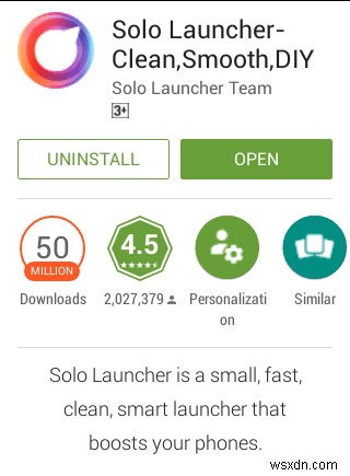 Solo Launcher: A Highly Configurable Home Launcher for Android