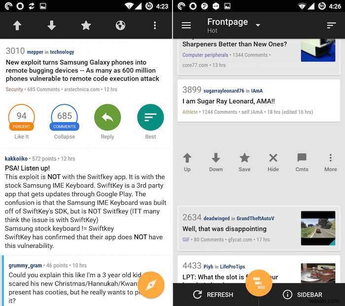 Top 5 Reddit Clients for Android