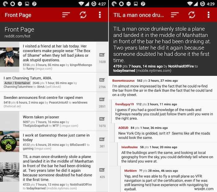 Top 5 Reddit Clients for Android