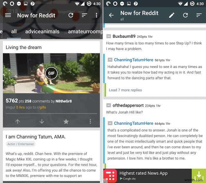 Top 5 Reddit Clients for Android
