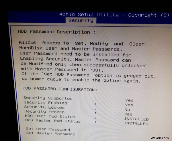 How to Password Protect Your Hard Disks from BIOS/UEFI