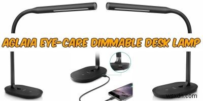 Aglaia Desk Lamp with 360° Flexible Neck and 3-Level Touch Dimmer