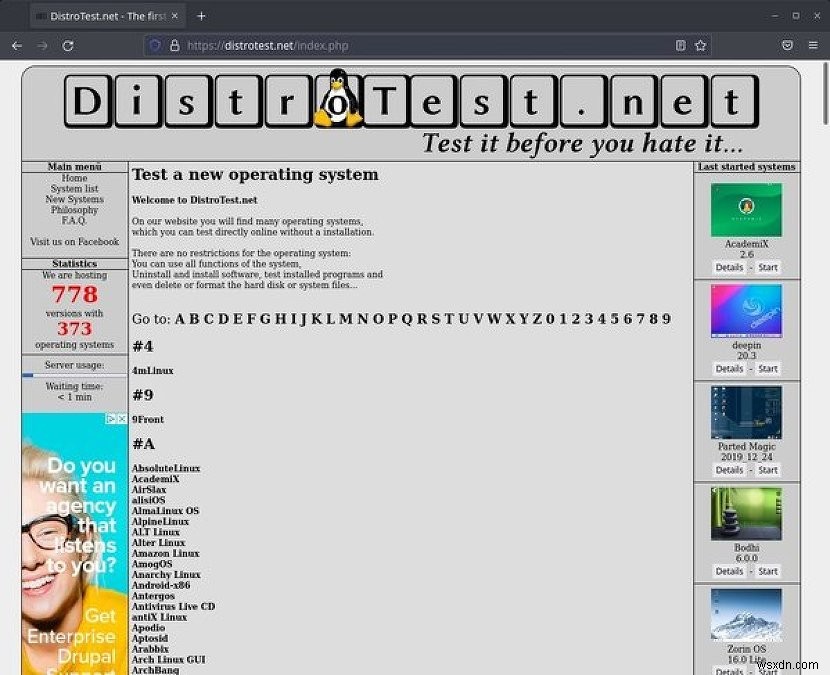 How to Test Various Linux Distros Online