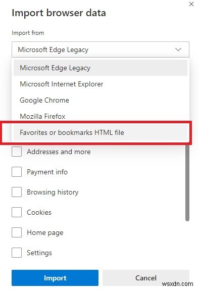 How to Import and Export Favorites in Microsoft Edge
