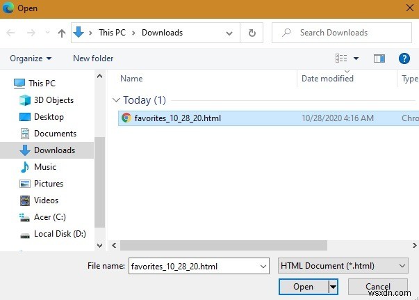 How to Import and Export Favorites in Microsoft Edge
