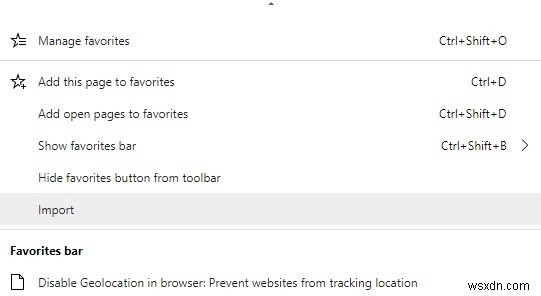How to Import and Export Favorites in Microsoft Edge