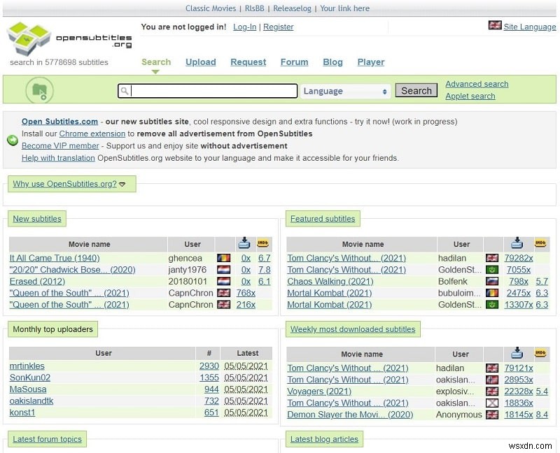 12 Sites to Download Subtitles for Movies and TV Shows