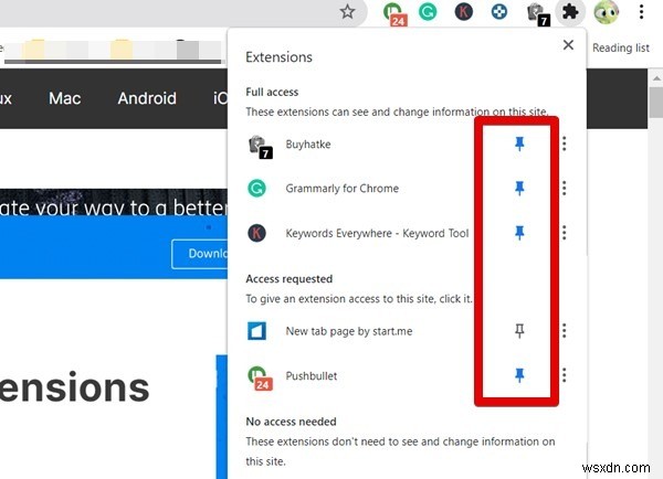 How to Pin Extensions to Google Chrome Toolbar