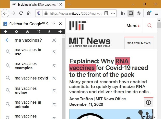 How to Enable Sidebar Search for Major Search Engines