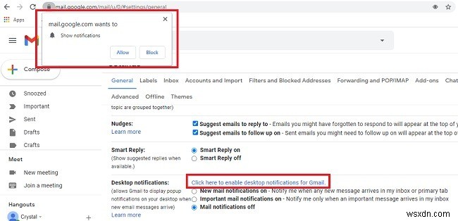 How to Get Notifications from Gmail in Chrome