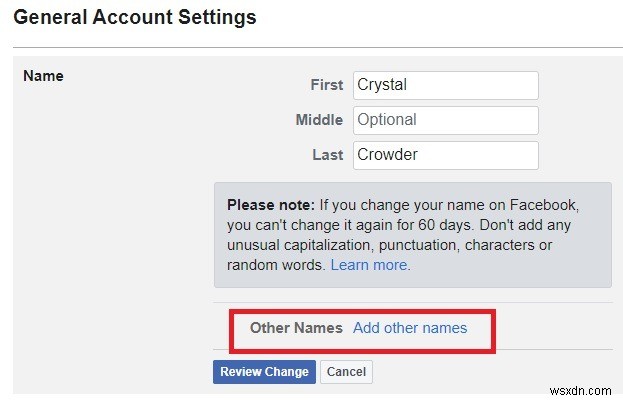 How to Change Your Name on Facebook
