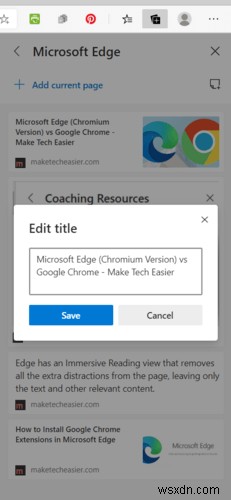 How to Use the Collections Feature in the New Edge Browser