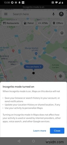 How to Use Google Maps in Incognito Mode