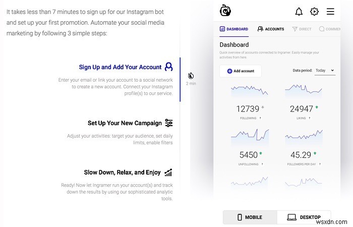Add Likes and Followers on Instagram with Ingramer