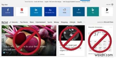 How to Disable the Articles on Microsoft Edge Start Page