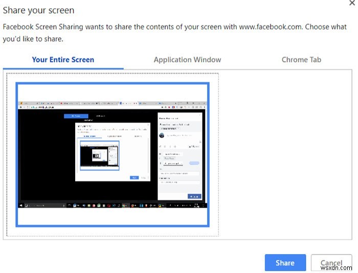 How to Share Your Screen with a Facebook Friend