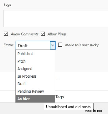 How to Add Custom Post Status in WordPress
