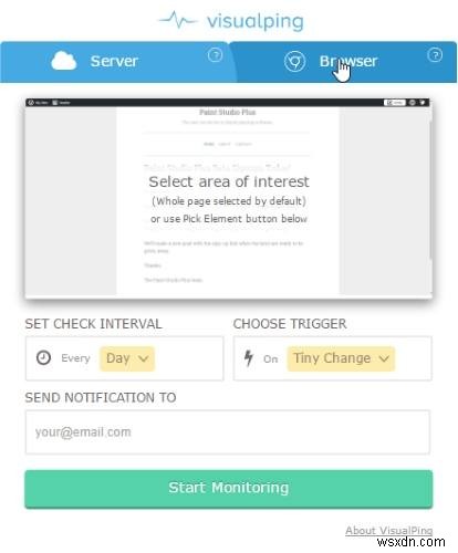 How to Monitor Web Page Changes Using VisualPing