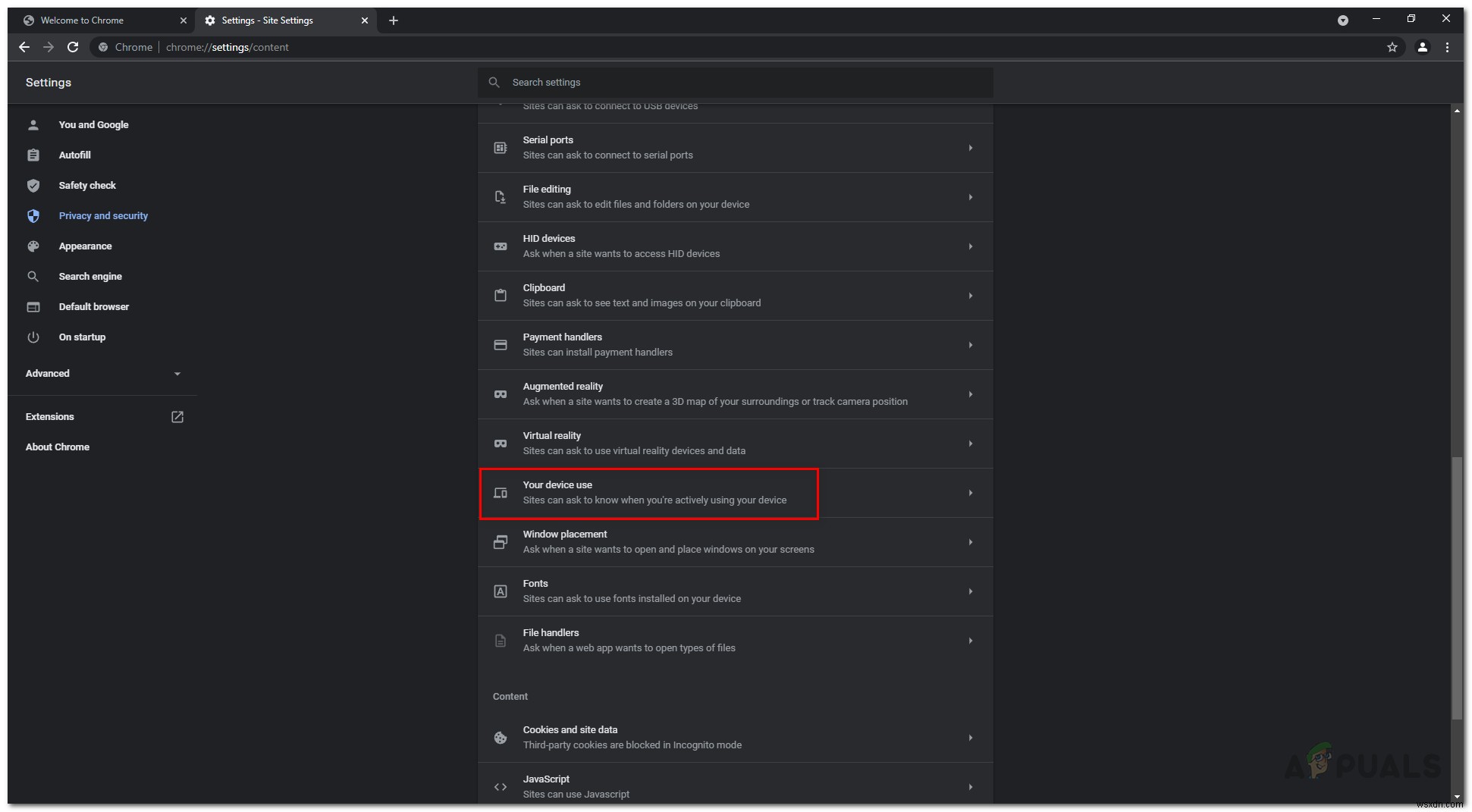 How to Disable Google Chrome Idle Detection Feature?