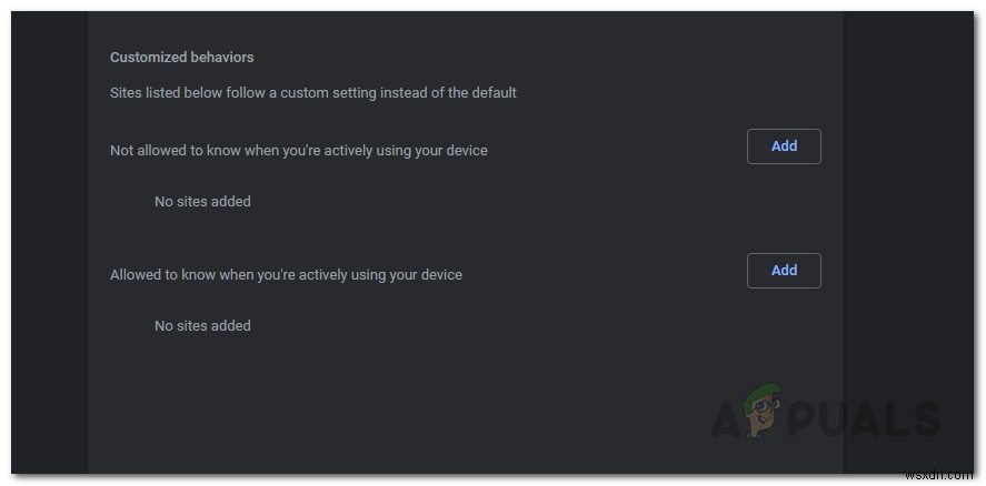 How to Disable Google Chrome Idle Detection Feature?