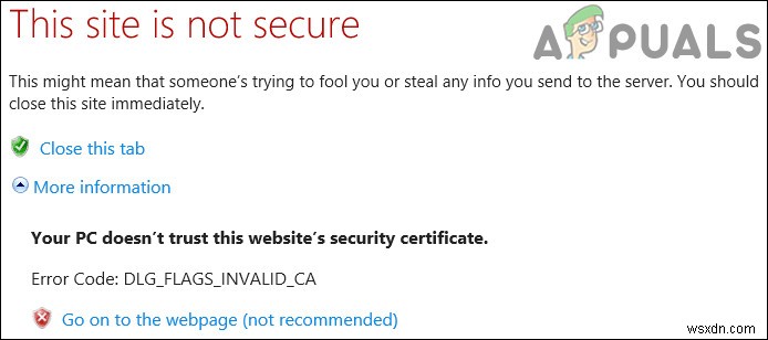 How to Fix Error Code: DLG_FLAGS_INVALID_CA
