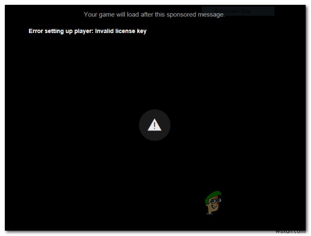 Resolve Error Setting Up Player ‘Invalid License Key’