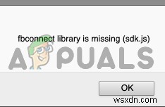 How to Fix the ‘fbconnect library is missing (sdk.js)’ Error on Windows?