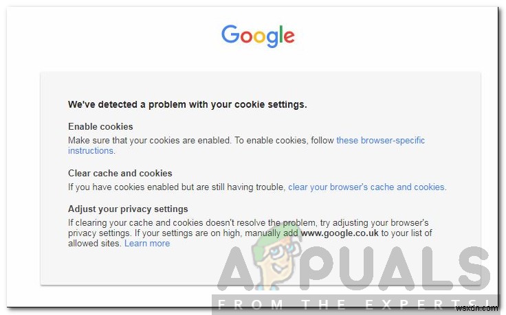 How to Fix ‘We’ve Detected a Problem with your Cookie Settings’?