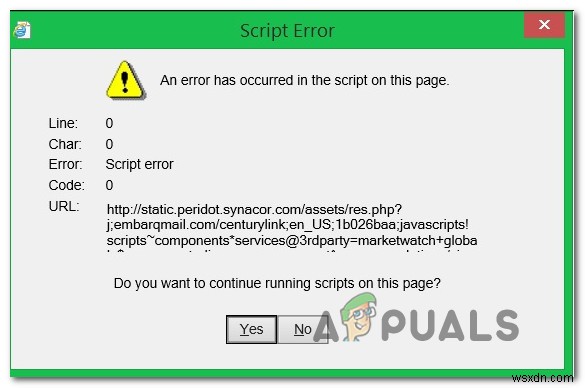 How to Fix ‘An Error Has Occurred in the Script On This Page’