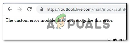 Fix: The Custom Error Module Does Not Recognize this Error