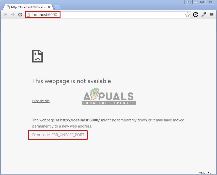 Fix: ERR_UNSAFE_PORT