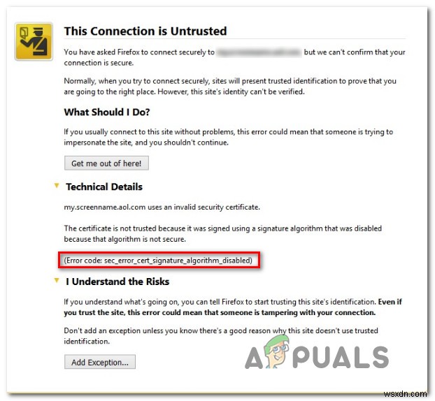 Fix: Sec_Error_Cert_Signature_Algorithm_Disabled