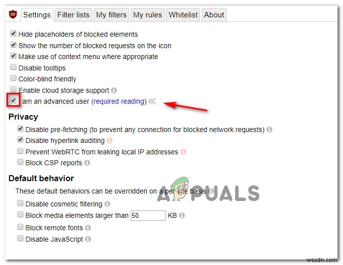 Fix: uBlock Origin has prevented the Following Page from Loading