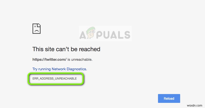 Fix: ERR_ADDRESS_UNREACHABLE