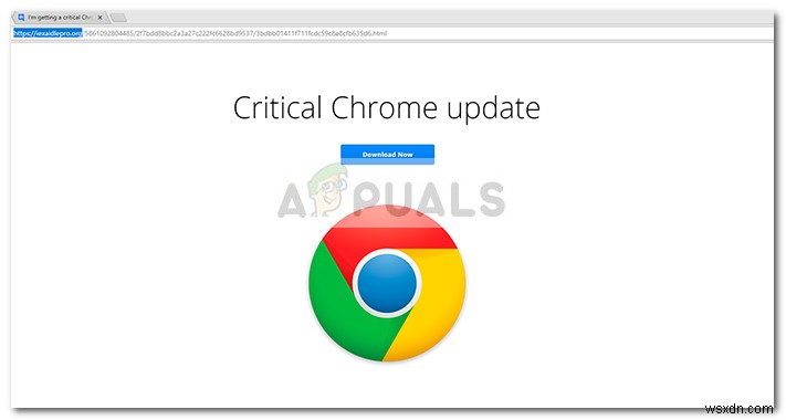 Fix: Critical Chrome Update Scam