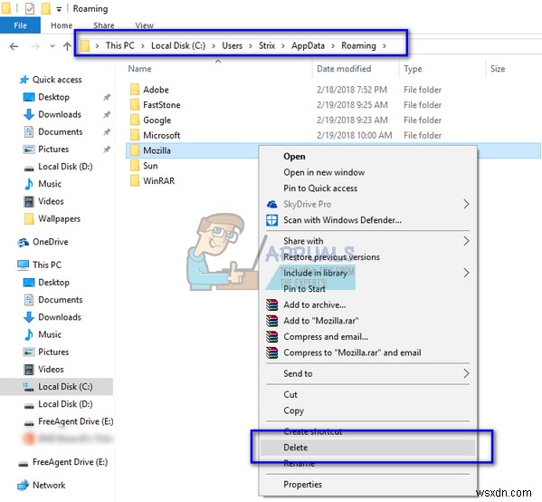 Fix: Your Firefox profile cannot be loaded. It may be missing or inaccessible