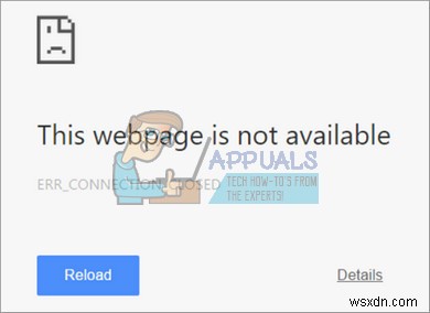 Fix: Err_Connection_Closed