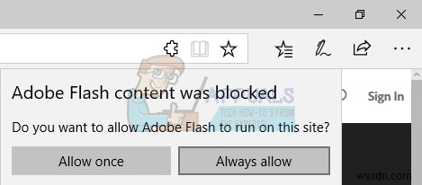 Fix: Flash Player not Working on Microsoft Edge
