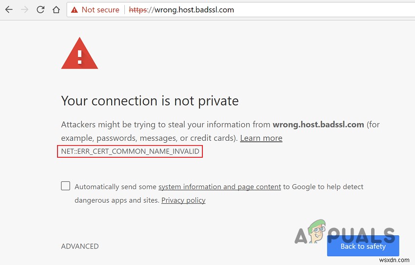 ERR_CERT_COMMON_NAME_INVALID Connection not Private? Try these fixes