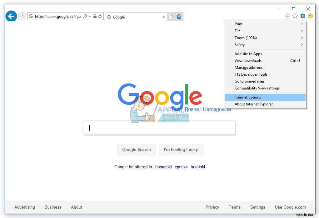 Fix: Internet Explorer has stopped working
