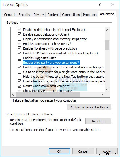 Fix: Internet Explorer has stopped working