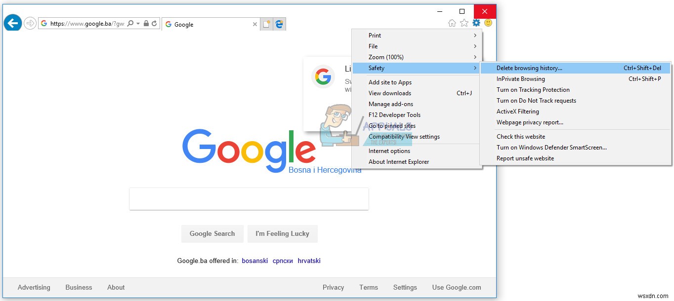 Fix: Internet Explorer has stopped working