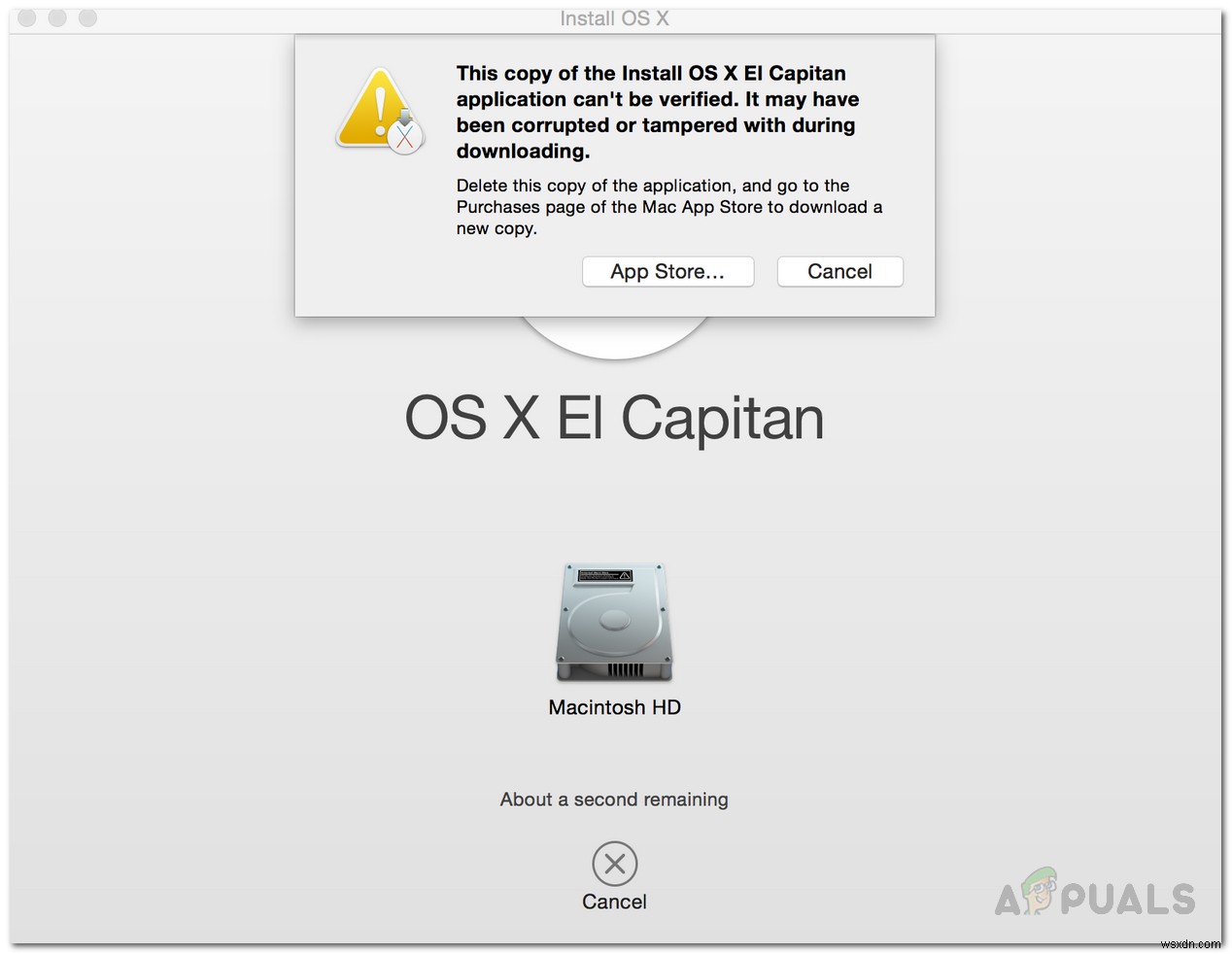 [FIX] This Copy of the Install OS X El Capitan Application Can’t be Verified