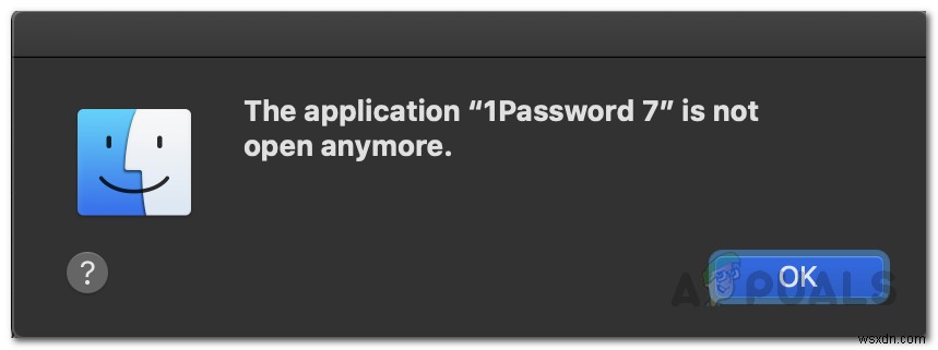 [FIX] Mac Error The Application is not Open Anymore