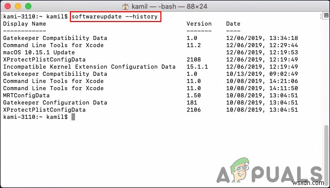 How to List All Updates on macOS